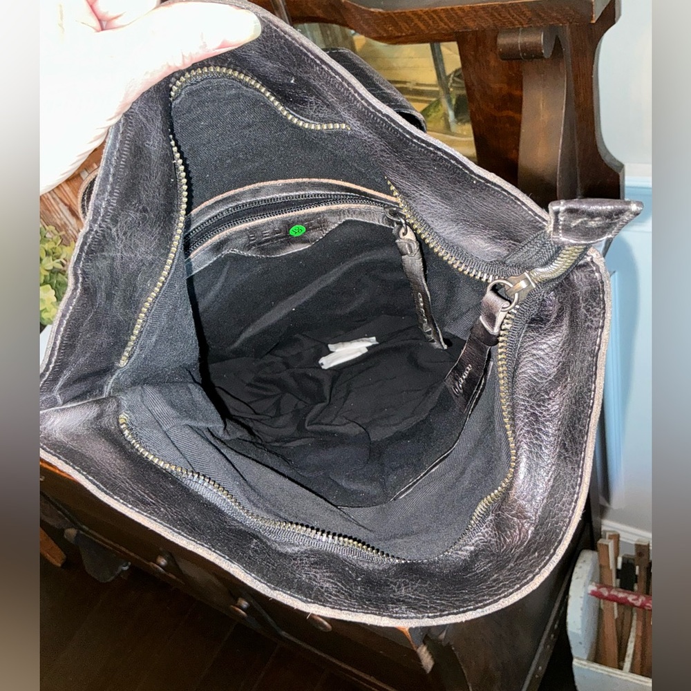 NWT Bed Stu Leather Howie Flapover Leather Backpack Black Rustic Retail $365 - Picture 12 of 14